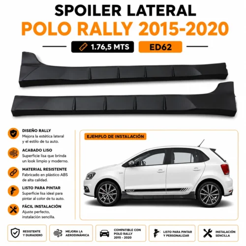 Spoiler lateral polo rally 2015- 2020 1.76,5 MTS