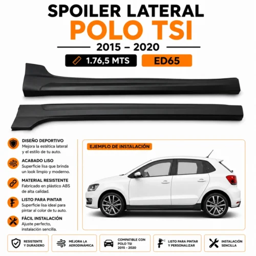 Spoiler lateral polo TSI 2015 — 2020 par 1.76,5 MTS