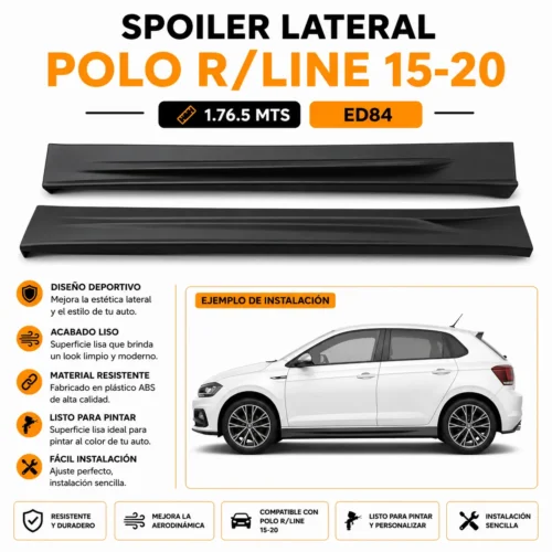 Spoiler lateral polo r/line 15-20 1.76.5 MTS