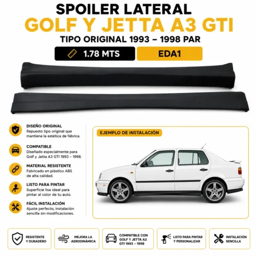 EDA1 Spoiler lateral Golf y Jetta A3 GTI tipo original 1993 — 1998 par 1.78 MTS