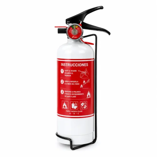 EXTINTOR RECARGABLE DE1/2 KG CON BASE-ROJO