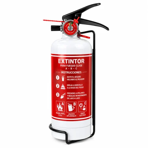 EXTINTOR RECARGABLE DE1/2 KG CON BASE-CROMO