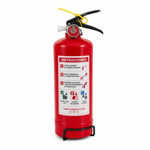 EXTINGUIDOR ROJO 1 KILO C/BASE RECARGABLE