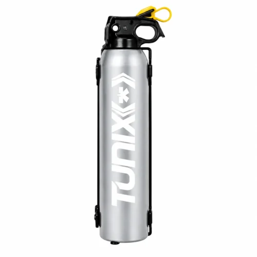 EXTINTOR DEPORTIVO DESECHABLE CON BASE DE 500 ML-PLATA