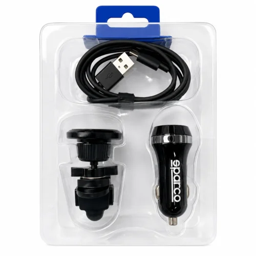 KIT SPARCO ADAPTADOR, CABLE TIPO C, SOPORTE CELULAR