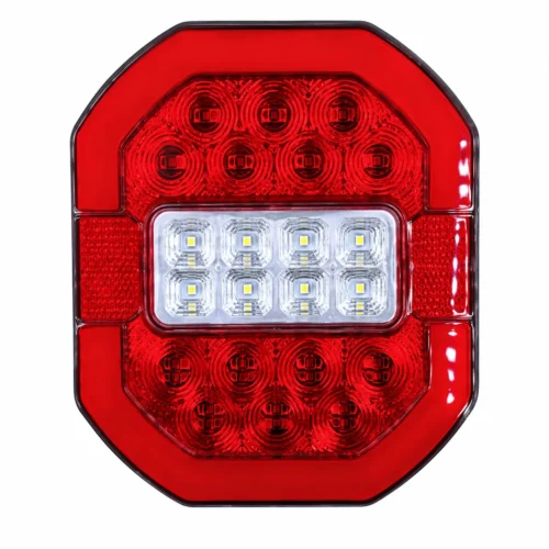 PLAFON OCTAGONAL CON OJO DE ANGEL TIPO JEEP CON 22 LEDS 12/24V CON FUNCIONES
