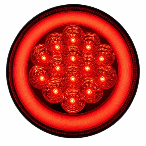 PLAFON REDONDO CON 16 LEDS, OJO DE ÁNGEL TIPO GEL, MULTIFUNCIONES ROJO