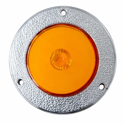 PLAFON REDONDO CON 1 LED, OJO DE ÁNGEL TIPO GEL, BISEL CROMADO CON TEXTURA Y FUNCIONES AMBAR