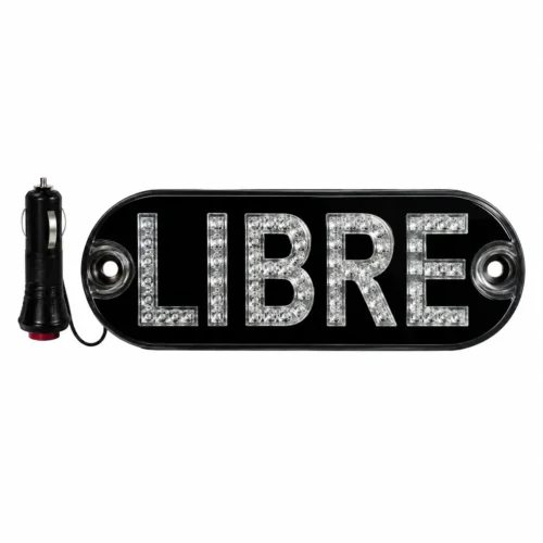 LETRERO PARA TAXI "LIBRE" BLANCO