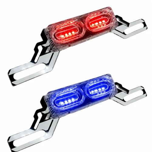 PORTA PLACA MOTO CON STOP Y ESTROBO RB