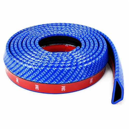MOLDURA TIPO SPOILER FLEXIBLE 2.5M CARBON AZUL