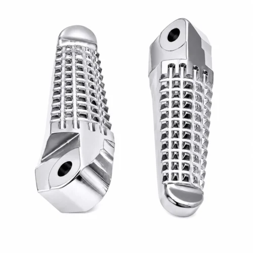 PEDAL PARA MOTO CON ANTIDERRAPANTE PLATA