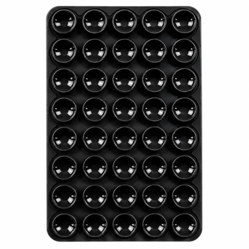 PORTA CELULAR DE SILICON CUADRADO CON CHUPONES NEGRO
