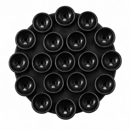 PORTA CELULAR DE SILICON REDONDO CON CHUPONES NEGRO