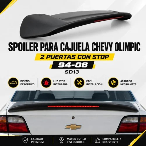 SPOILER PARA CAJUELA CHEVY OLIMPIC 2 PUERTAS CON STOP 94-06