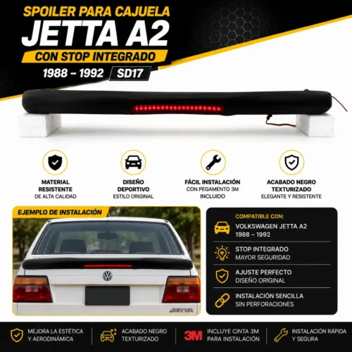 Spoiler para cajuela Jetta A2 con stop 1988 — 1992