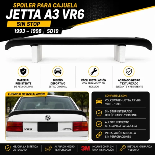 Spoiler para cajuela Jetta A3 VR6 sin stop 1993 — 1998