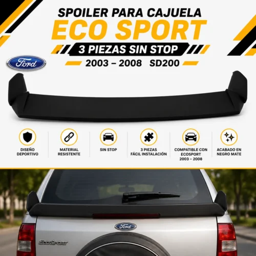 Spoiler para cajuela Eco sport 3 piezas sin stop 2003— 2008