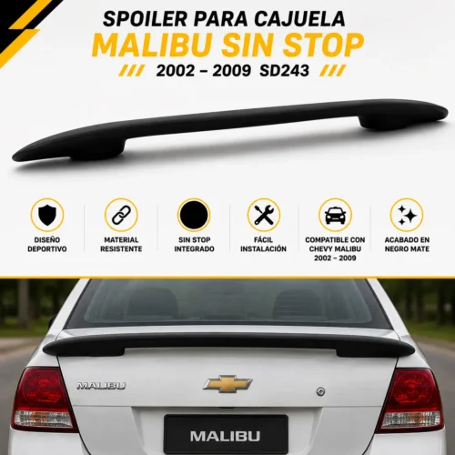 Spoiler para cajuela Malibu sin stop 2002 — 2009