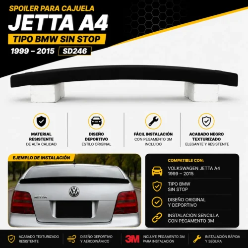 SD246 Spoiler para cajuela Jetta A4 tipo BMW sin stop 1999 — 2015