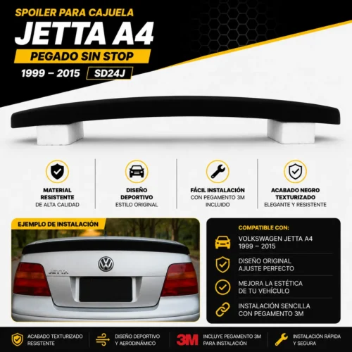 SD24J Spoiler para cajuela Jetta A4 pegado sin stop 1999 — 2015
