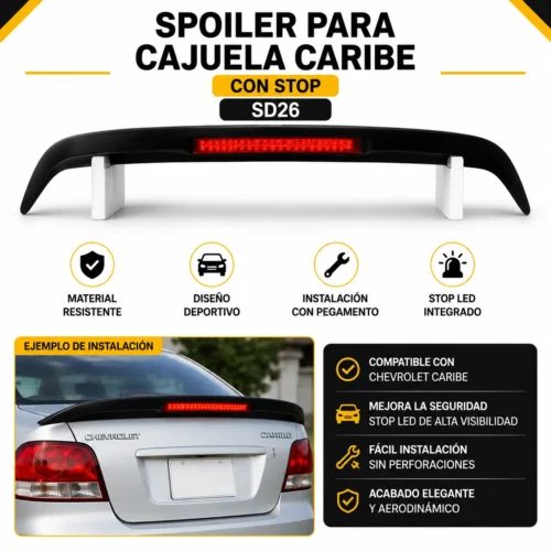 Spoiler para cajuela Caribe con stop SD26