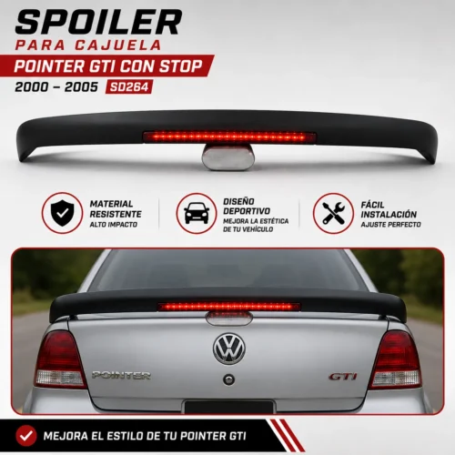 SD264 Spoiler para cajuela Pointer GTI con stop 2000 — 2005