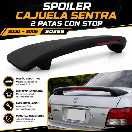 Spoiler cajuela Sentra 2 patas con stop 2000 — 2006