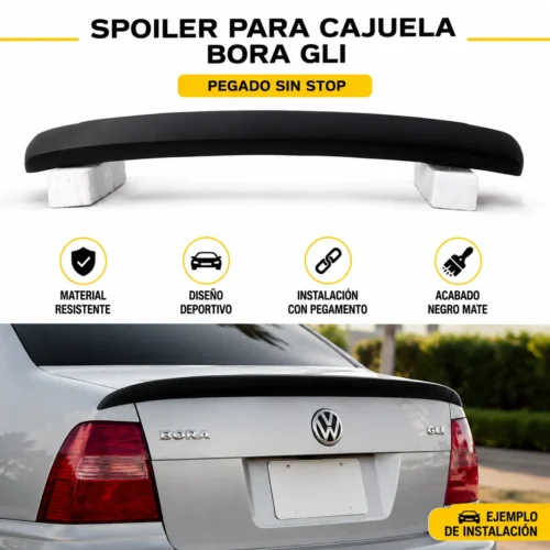 Spoiler para cajuela Bora GLI pegado sin stop 2006 — 2009