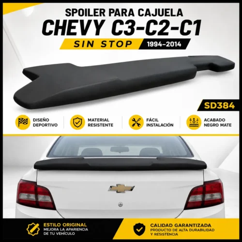 Spoiler para cajuela Chevy C3-C2-C1 sin stop 1994 — 2014