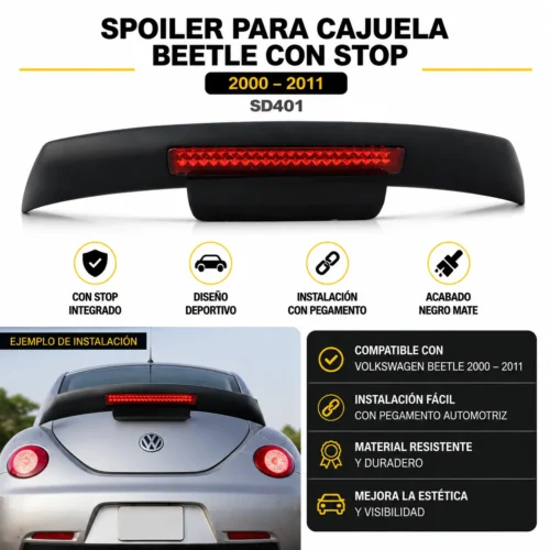 Spoiler para cajuela Beetle con stop 2000 — 2011