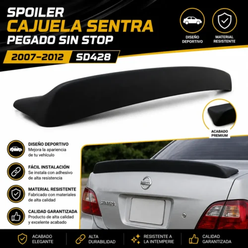 SPOILER CAJUELA SENTRA PEGADO SIN STOP 2007-2012