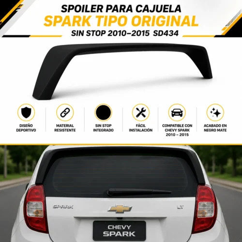 Spoiler para cajuela Spark tipo original sin stop 2010—2015