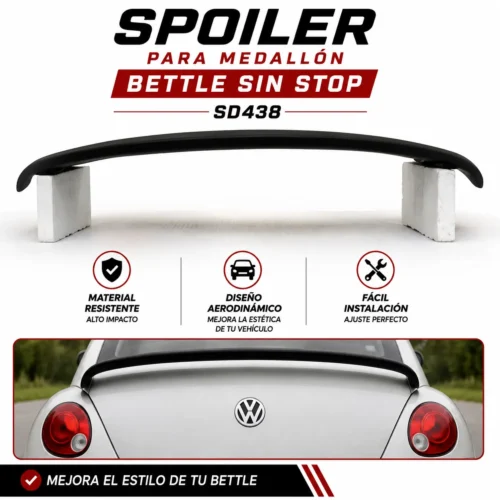 SD438 Spoiler para medallón Bettle sin stop