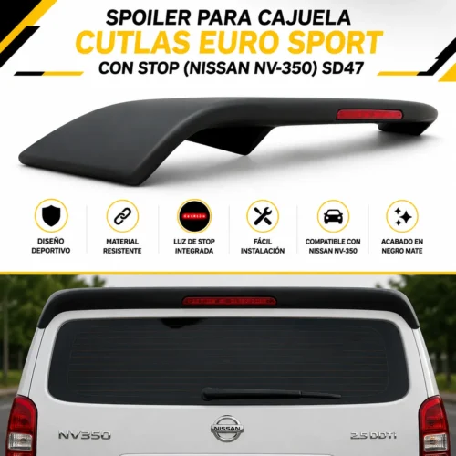 Spoiler para cajuela Cutlas euro sport con stop (NISSAN NV-350)