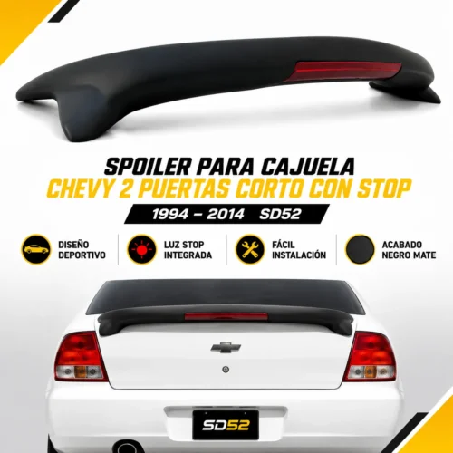 Spoiler para cajuela Chevy 2 puertas corto con stop 1994 — 2014