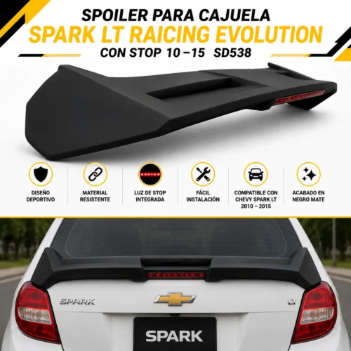 Spoiler para cajuela Spark LT raicing evolution con stop 10 —15