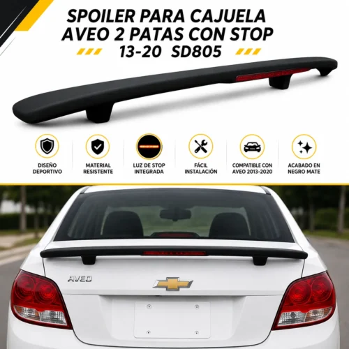 SPOILER PARA CAJUELA AVEO 2 PATAS CON STOP 13-20