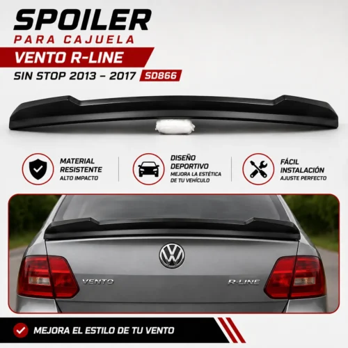 SD866 Spoiler para cajuela Vento R-LINE sin stop 2013 — 2017