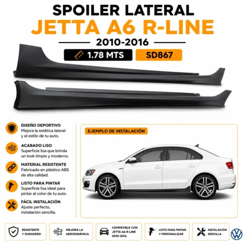 Spoiler lateral JETTA A6 R-LINE 2010-2016