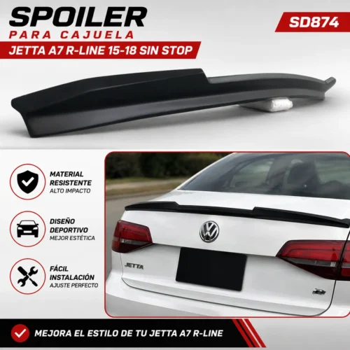 SD874 SPOILER PARA CAJUELA JETTA A7 RLINE 15-18 sin stop