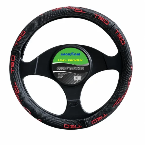 SHI-991BK-BR FUNDA DE VOLANTE AUTOMOTRIZ TACTO-PIEL NEGRO-ROJO (PZA)