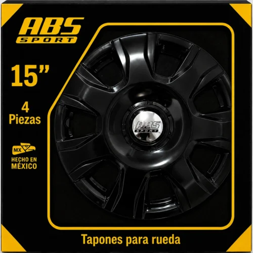 TAPON DE RUEDA UNIVERSAL RIN 15 MOD LES-0018 NEGRO