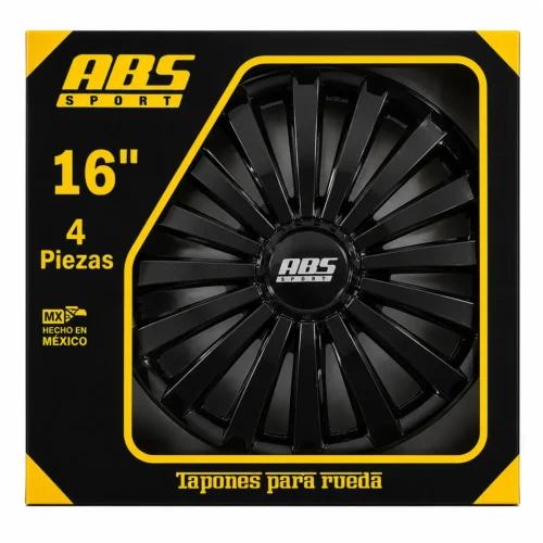 TAPON DE RUEDA UNIVERSAL RIN 16 MOD LES-0001 NEGRO