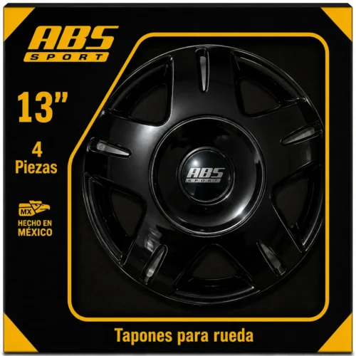 TAPÓN ABS SPORT LINEA ESPECIAL RIN 13 COLOR NEGRO MOD. TN10