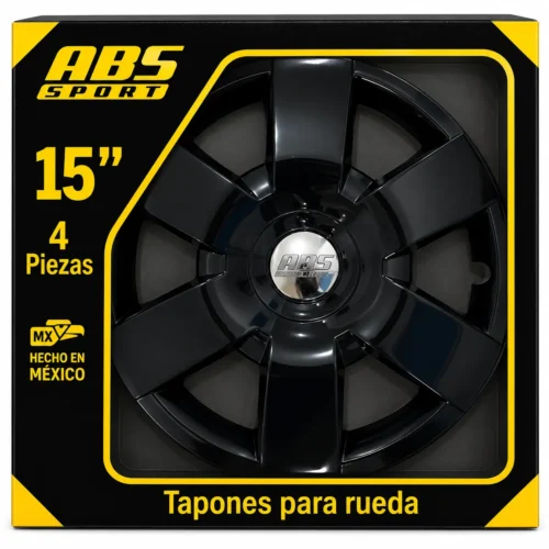 TAPÓN ABS SPORT LINEA ESPECIAL RIN 15 COLOR NEGRO TOYOTA