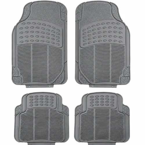 TAPETE GRUESO 4 PIEZAS GRIS (JUEGO)