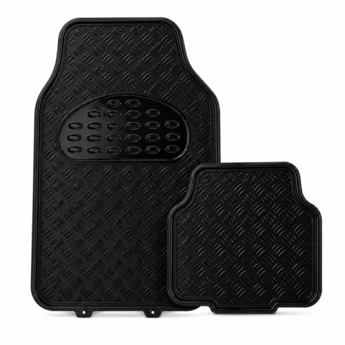 TAP-37N TAPETE CROMADO CON EFECTO 3D 4PZAS NEGRO 3 KG