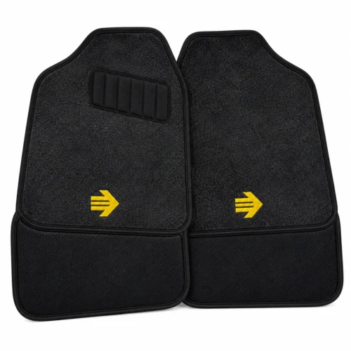 TAP-MO154NR TAPETE MOMO TIPO ALFOMBRA 4 PIEZAS FLECHA NEGRO C/ ROJO