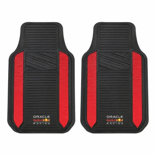 TAP-RB1012NR TAPETE RED BULL DE HULE 2 PIEZAS POWER BAR DOBLE NEGRO ROJO